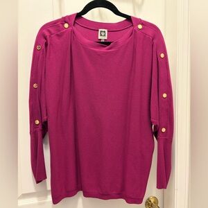 Anne Klein Vibrant Fuchsia Knitwear